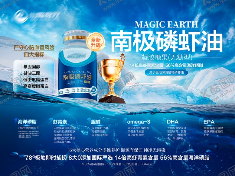 编号：49187904201650398235【酷图网】源文件下载-南极磷虾油海报