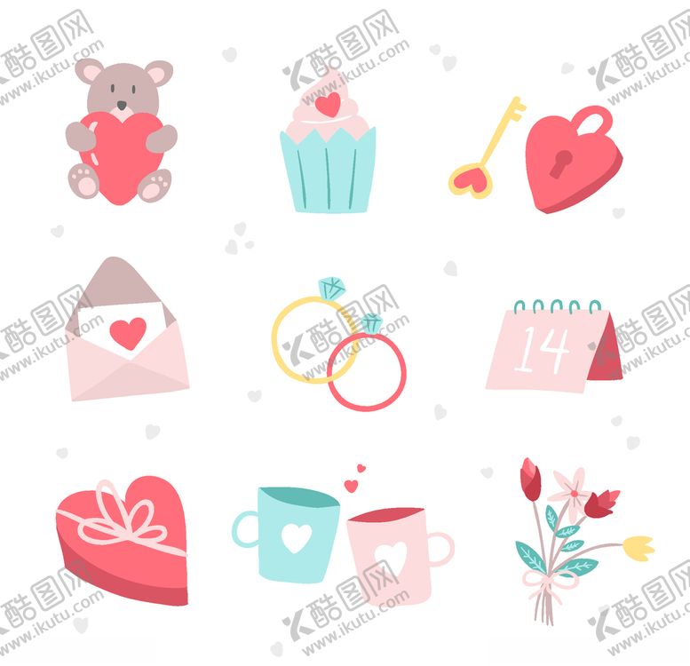 编号：15242806270144482698【酷图网】源文件下载-浪漫情人节元素