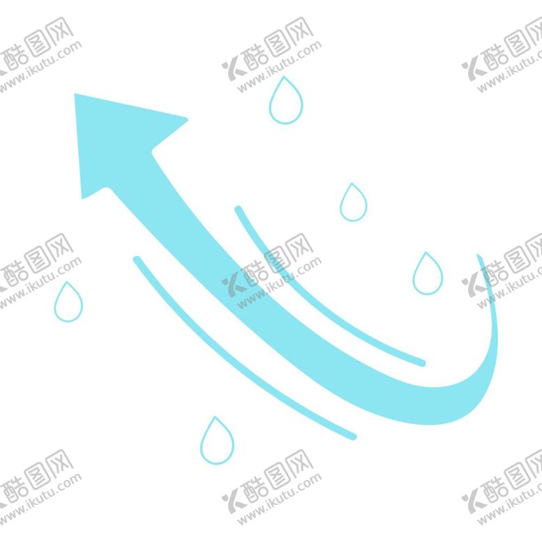 编号：20927710151833441874【酷图网】源文件下载-蓝色透气箭头