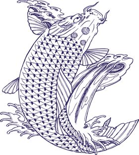 传统鲤鱼图案