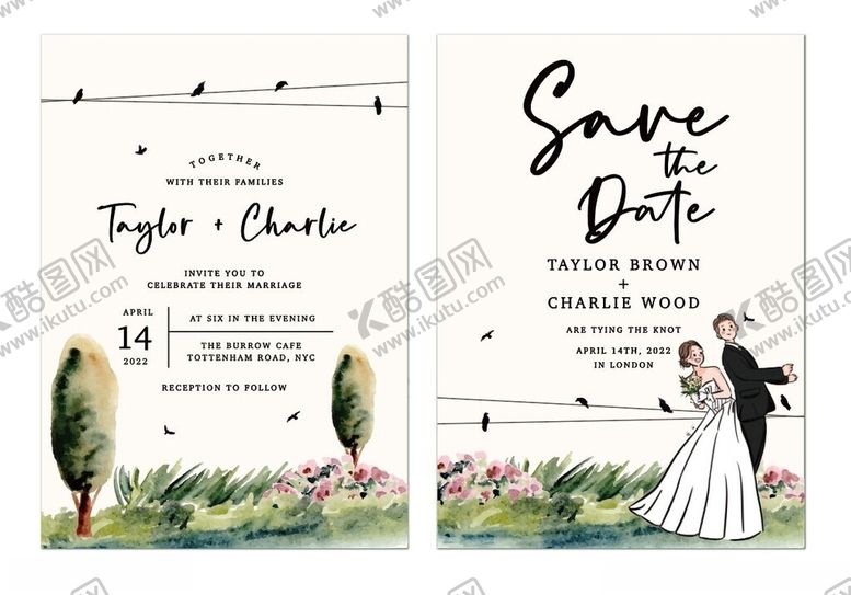 编号：87305609261212503377【酷图网】源文件下载-婚礼卡片