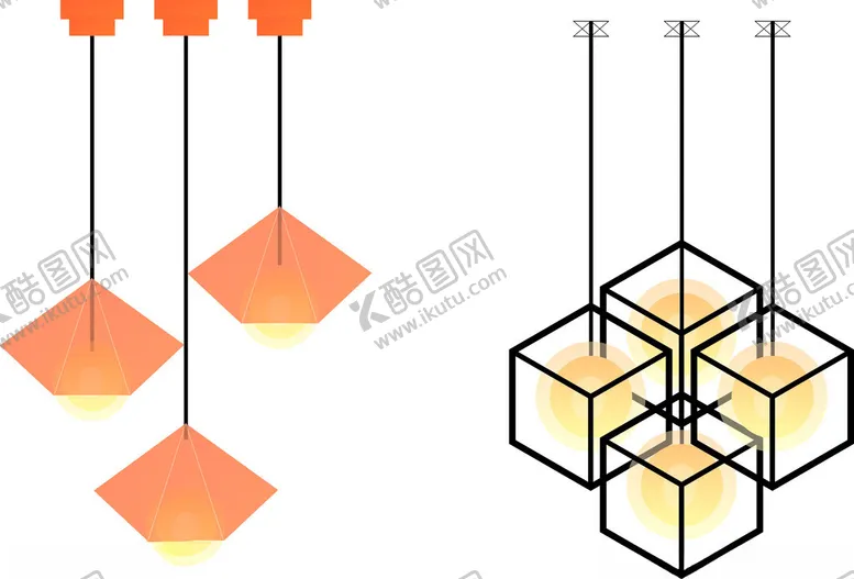 编号：61038002242124469898【酷图网】源文件下载-吊灯矢量