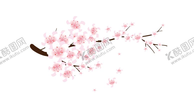 编号：34434201150347213661【酷图网】源文件下载- 手绘粉色樱花免扣素材图片 