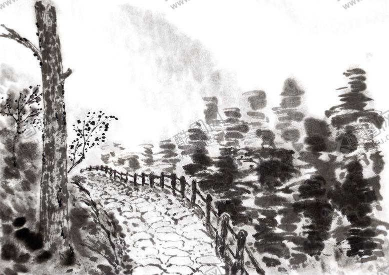 编号：31213205190731447439【酷图网】源文件下载-中国风山水水墨画