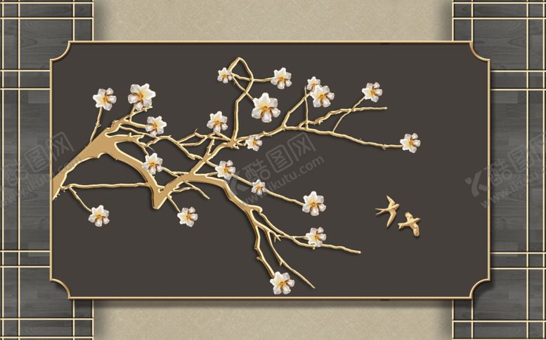 编号：17115704102213426969【酷图网】源文件下载-中式喜上眉梢形象墙