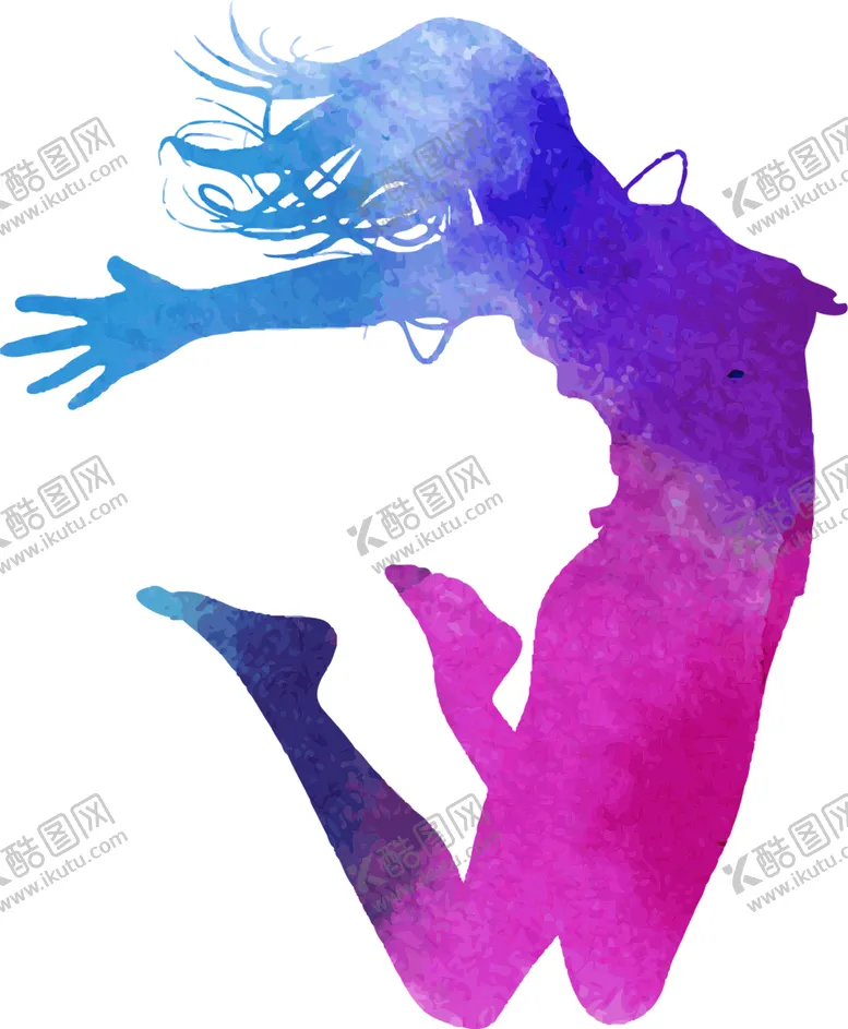 编号：21279306241621186977【酷图网】源文件下载-人物舞蹈剪影立体海报素材