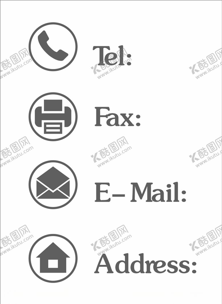 编号：68295009230634124781【酷图网】源文件下载-电话传真邮箱地址图标