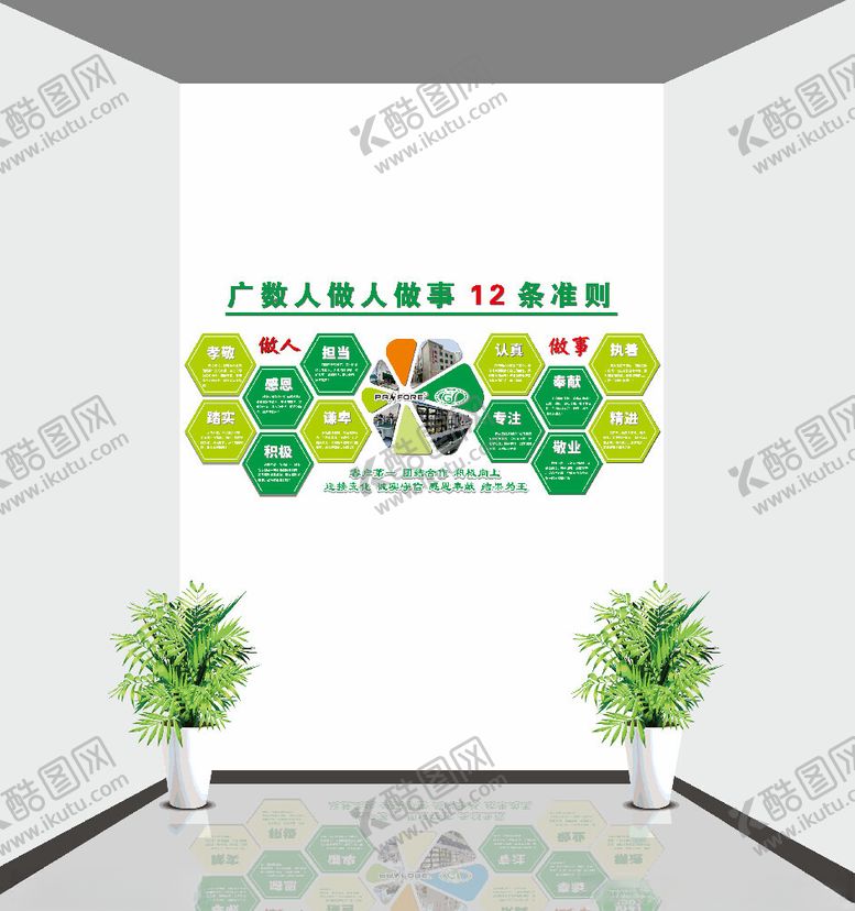 编号：79389502120209568872【酷图网】源文件下载-做人做事形象墙