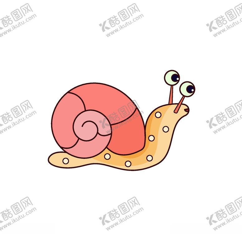 编号：94446405140106475458【酷图网】源文件下载-矢量卡通蜗牛