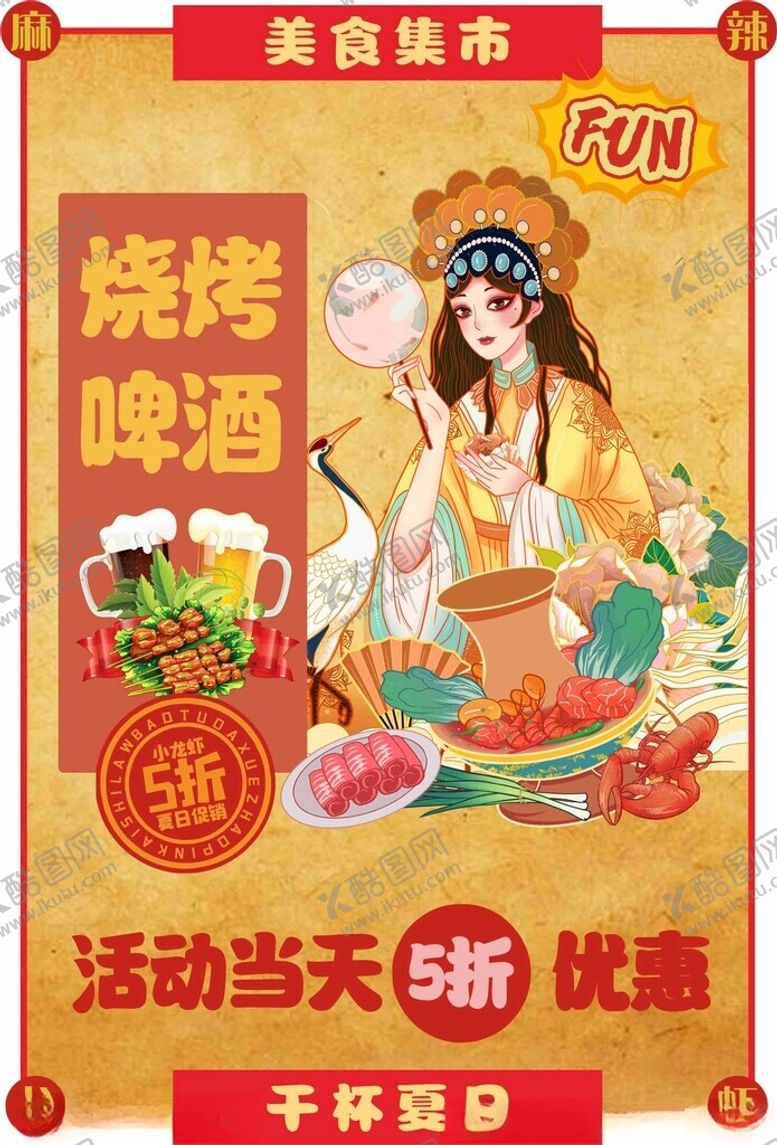 编号：63207102092315596627【酷图网】源文件下载-烧烤海报