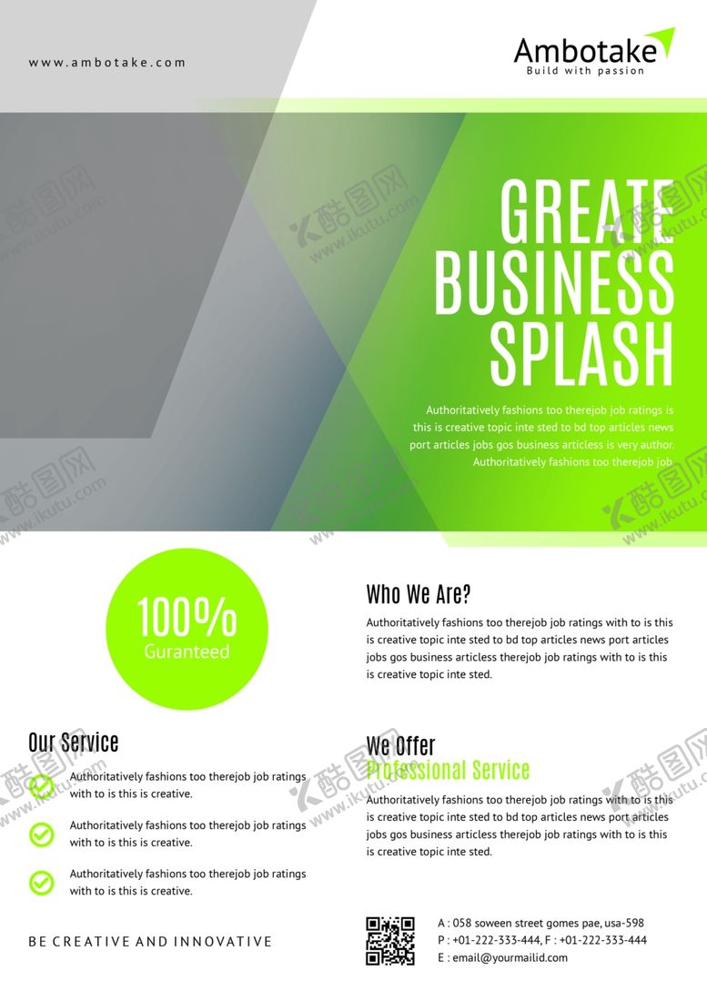 编号：57128609281454082623【酷图网】源文件下载-国外宣传单模板