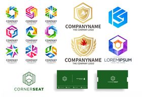 矢量六边多样创意标志设计合集