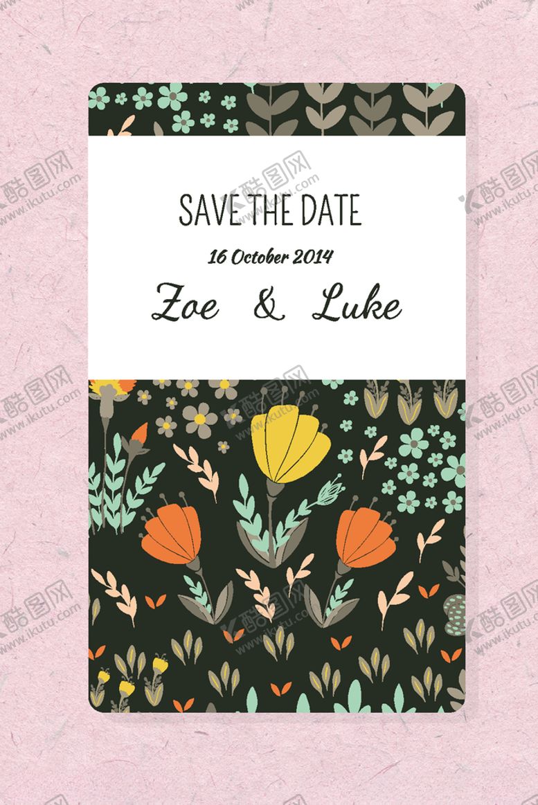 编号：49526809291648337202【酷图网】源文件下载-花草无缝背景海报