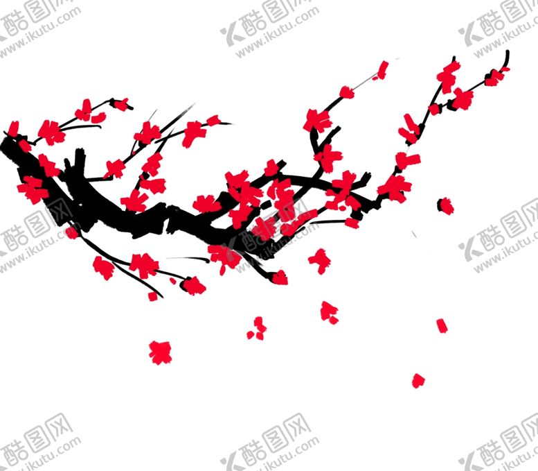 编号：31926310262328403343【酷图网】源文件下载-国画梅花