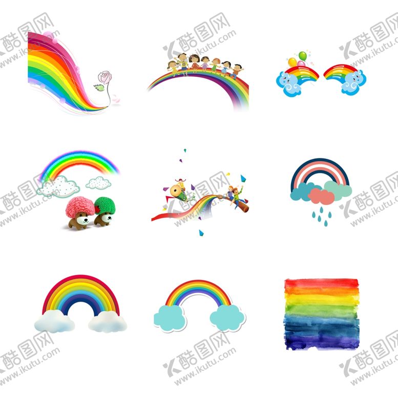 编号：13978602250726281342【酷图网】源文件下载-卡通彩虹