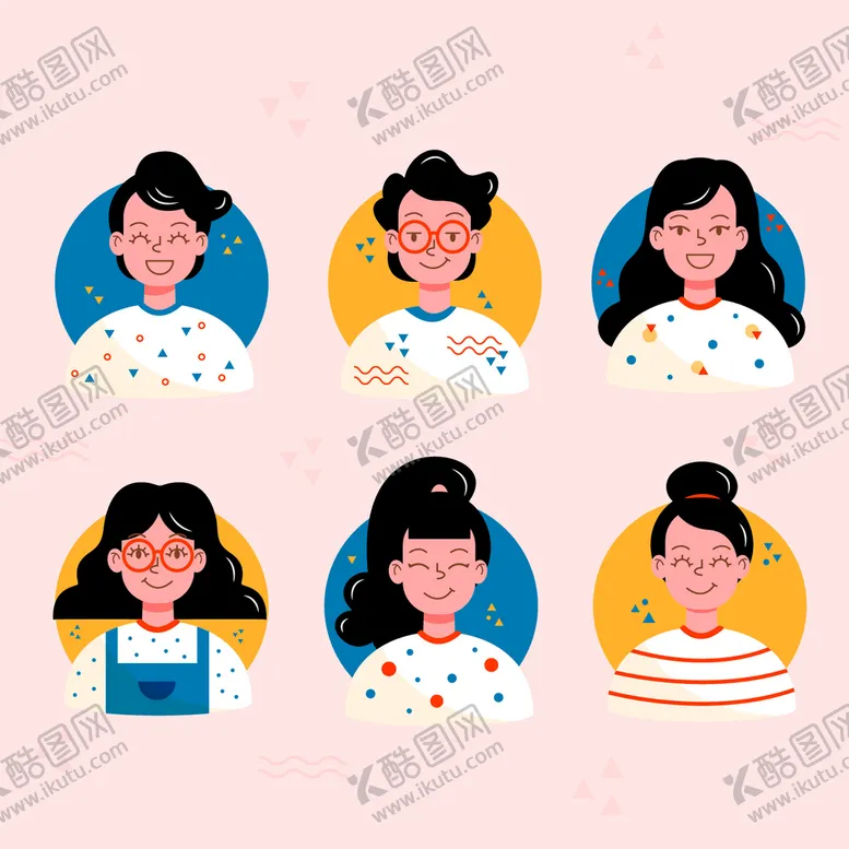 编号：28135010082228181682【酷图网】源文件下载-卡通人物头像 