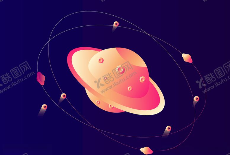 编号：81187309202038007252【酷图网】源文件下载-手绘卡通宇宙星球