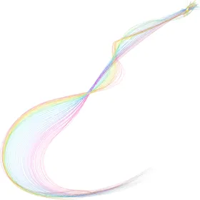 彩虹波浪线条图片
