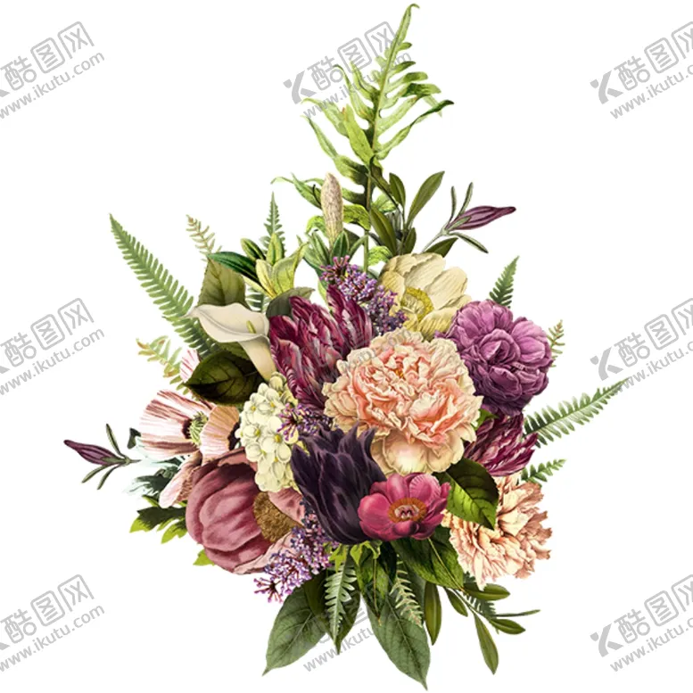 编号：84968304192147569725【酷图网】源文件下载-国画鲜花