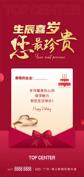 生日海报海报背景生日贺卡