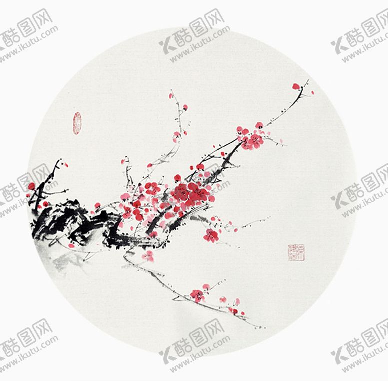编号：31082810061015442277【酷图网】源文件下载-水墨画梅花