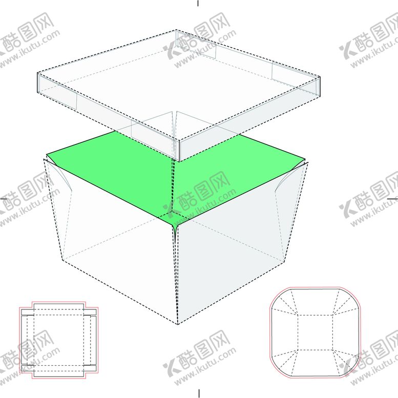 编号：54320609291826071408【酷图网】源文件下载-包装盒刀版图 