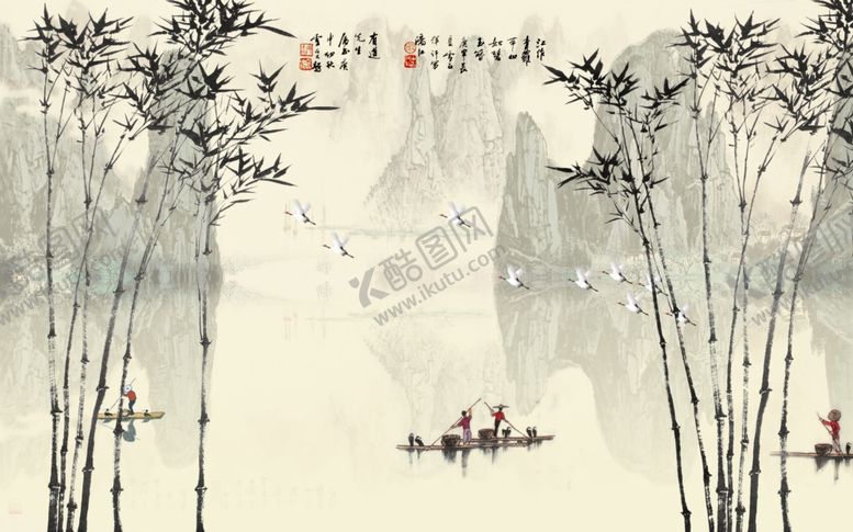 编号：83068710252314359336【酷图网】源文件下载-花鸟背景墙