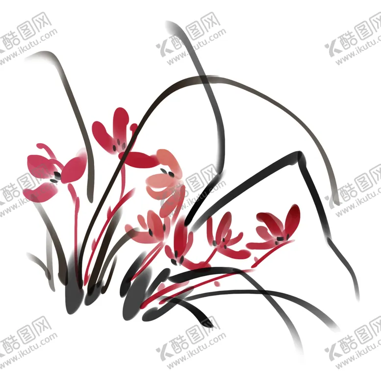 编号：88237006272204402074【酷图网】源文件下载-小素材梅兰竹菊中国风