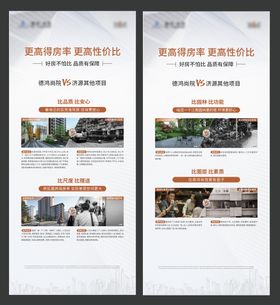 地产车位对比展架