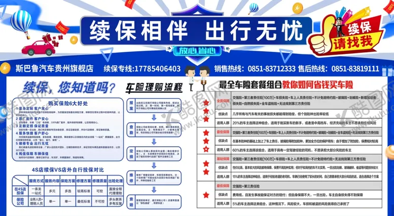 编号：24627406231520365282【酷图网】源文件下载-贵州斯巴鲁汽车续保展示图