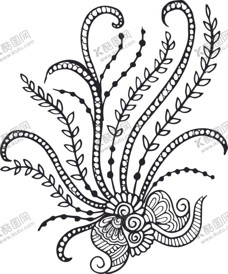 编号：95919110200459085758【酷图网】源文件下载-植物花卉素描