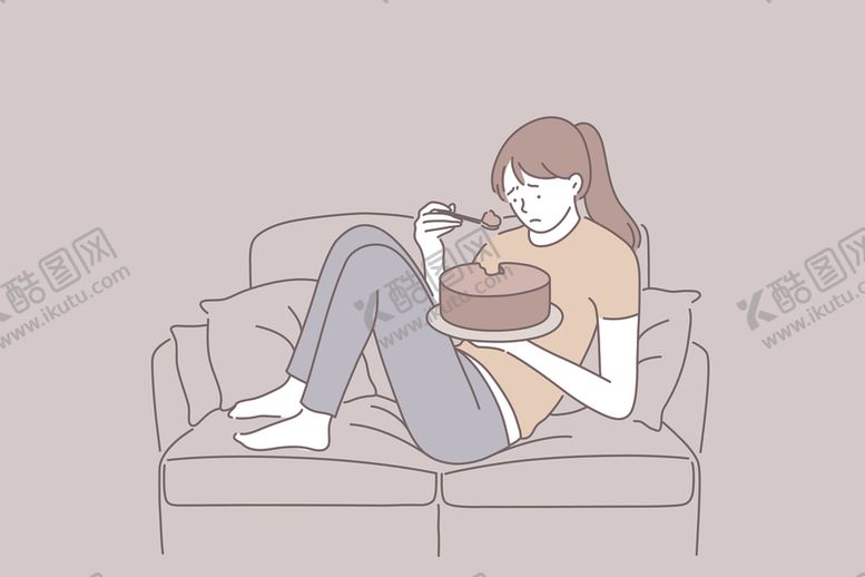 编号：36012509301859512824【酷图网】源文件下载-简约人物生活形象插画