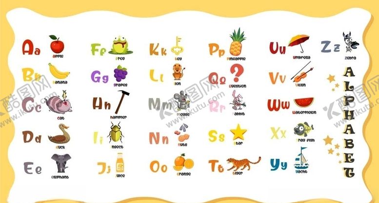 编号：98518609112331373906【酷图网】源文件下载-卡通字母表