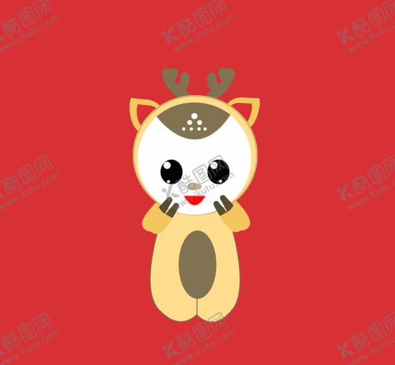 编号：12996410260718442355【酷图网】源文件下载-卡通可爱手绘鹿