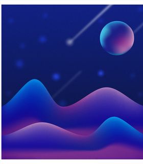 星空月球灯海报