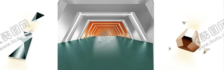 编号：74216009170440258749【酷图网】源文件下载-现代几何立体光影装饰画三联画