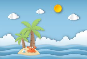 夏日沙滩海岛凉爽一夏