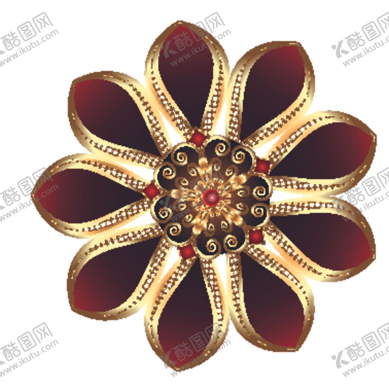 编号：88401109192243466048【酷图网】源文件下载-创意金色花纹图案设计