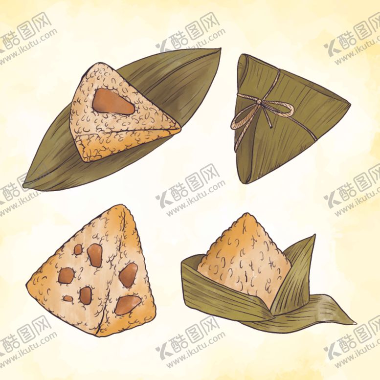 编号：34311409211706023644【酷图网】源文件下载-粽子插画
