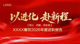 签到墙签名墙电子屏背景红色背景述职报告