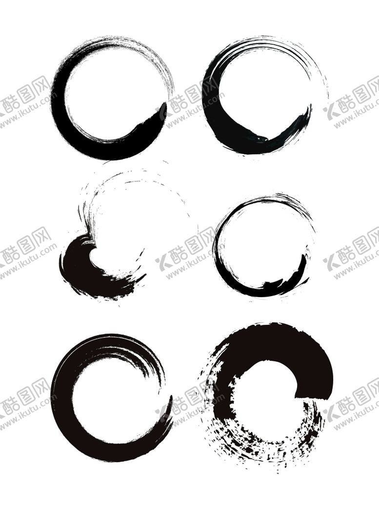 编号：29681309290128558459【酷图网】源文件下载-墨迹 笔触 画笔 笔刷 矢量图