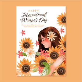 三八妇女节海报元素展板标志