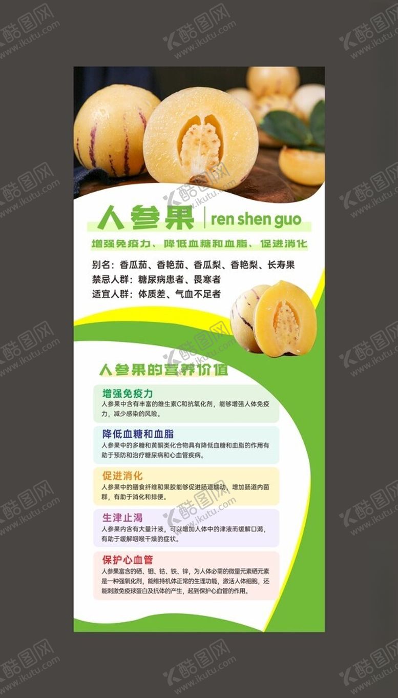 编号：76108601251619059933【酷图网】源文件下载-人参果展架
