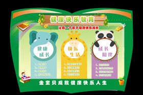 幼儿园展板健康快乐教育