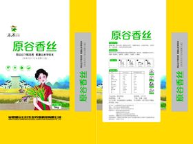 原谷香丝稻谷香丝大米包装展示
