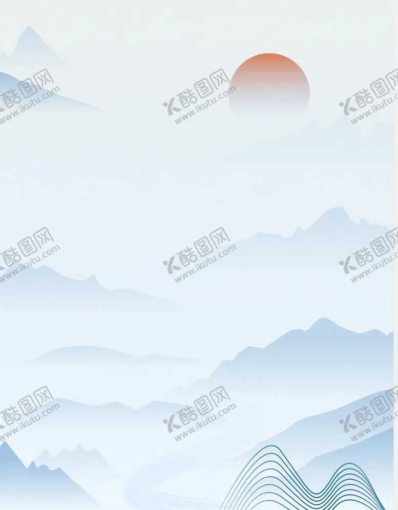 编号：50398410081309173968【酷图网】源文件下载-古风背景山纹古画