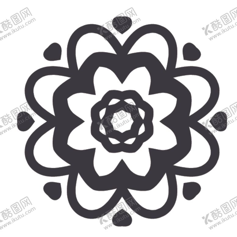 编号：78749809241225057279【酷图网】源文件下载-黑白简约花纹图案设计