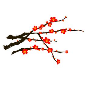 梅花树枝元素