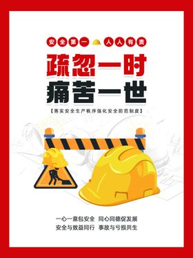 疏忽一时痛苦一世警示图