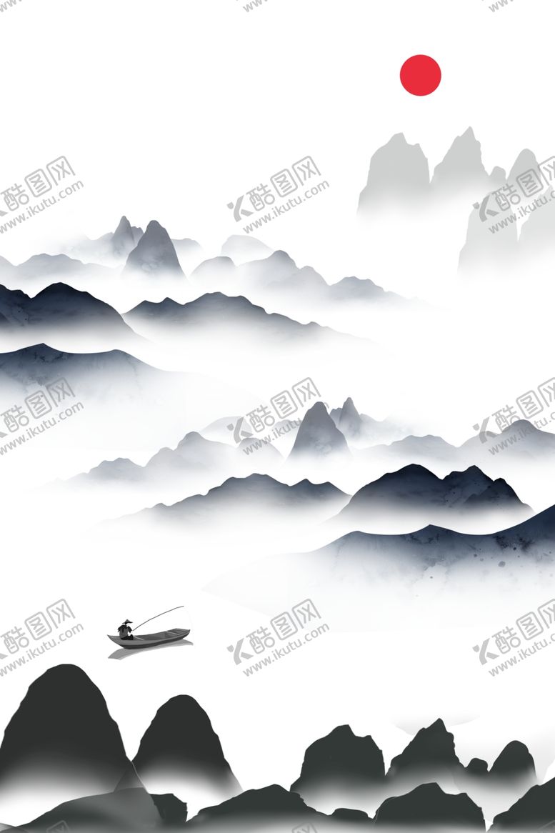 编号：28022309200426303090【酷图网】源文件下载-山水画水墨山水画意境山水画